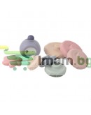 Сензорни блокове за деца, гумени меки креативни, Монтесори кула, пирамида 8 части